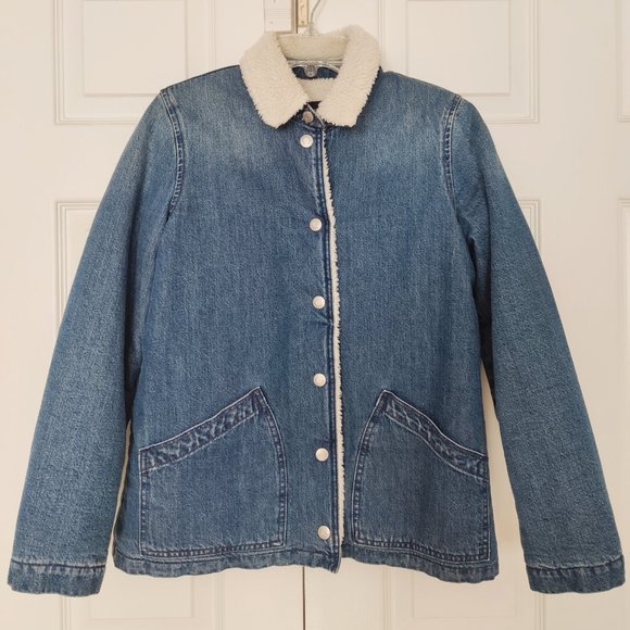 JCrew Sherpa Denim Jacket - Picture 2 of 11
